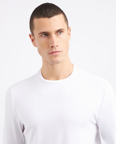 T-shirt a maniche lunghe in cotone stretch uomo detail 2