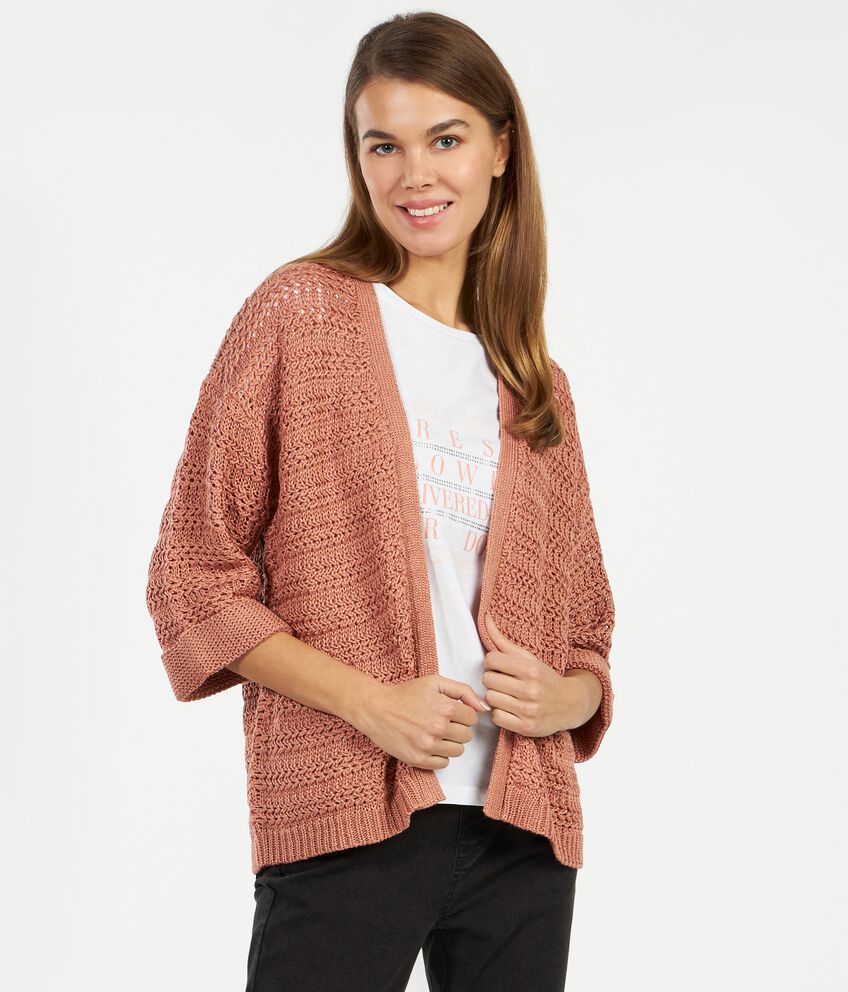 Cardigan aperto in tricot donna double 1 