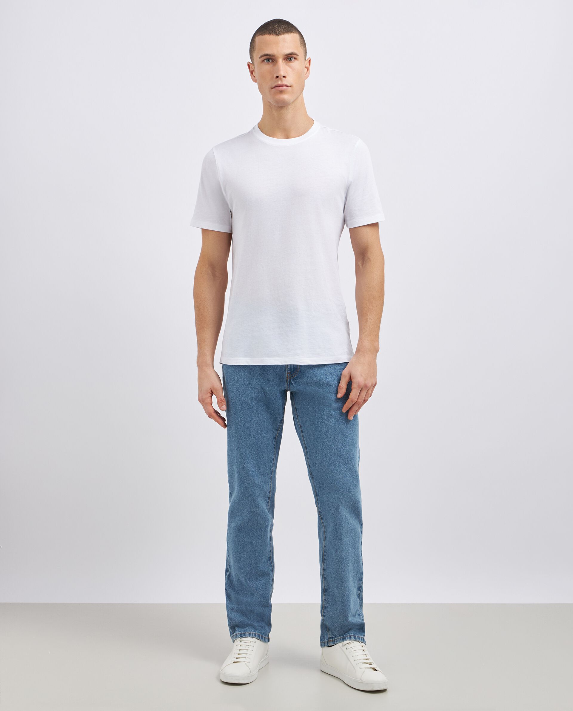 Jeans regular fit in puro cotone uomo