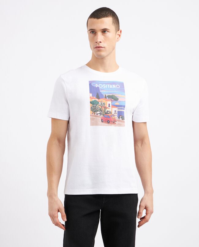 T-shirt in puro cotone con stampa uomo carousel 0