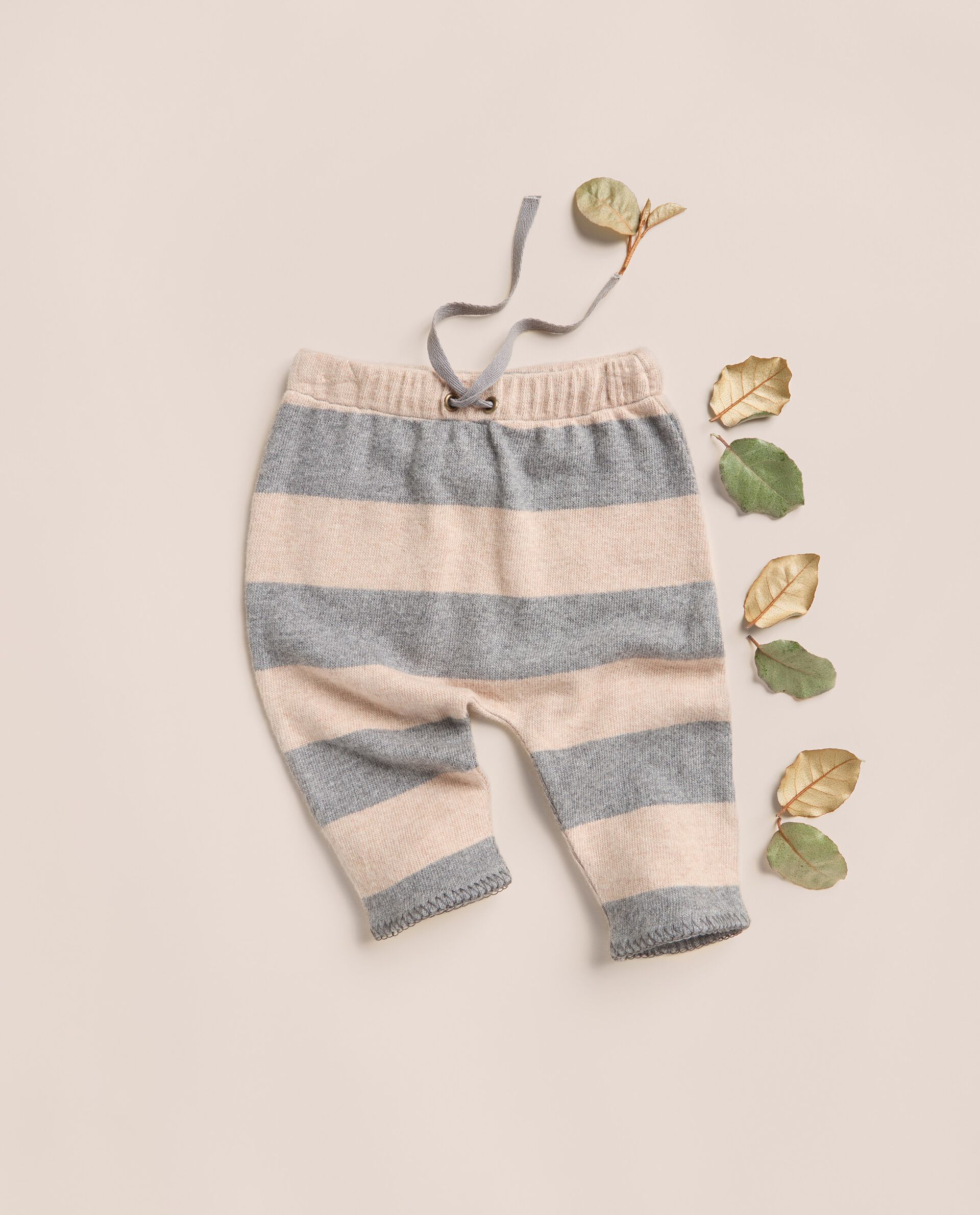 Pantaloni a righe in maglia di misto cotone IANA neonato