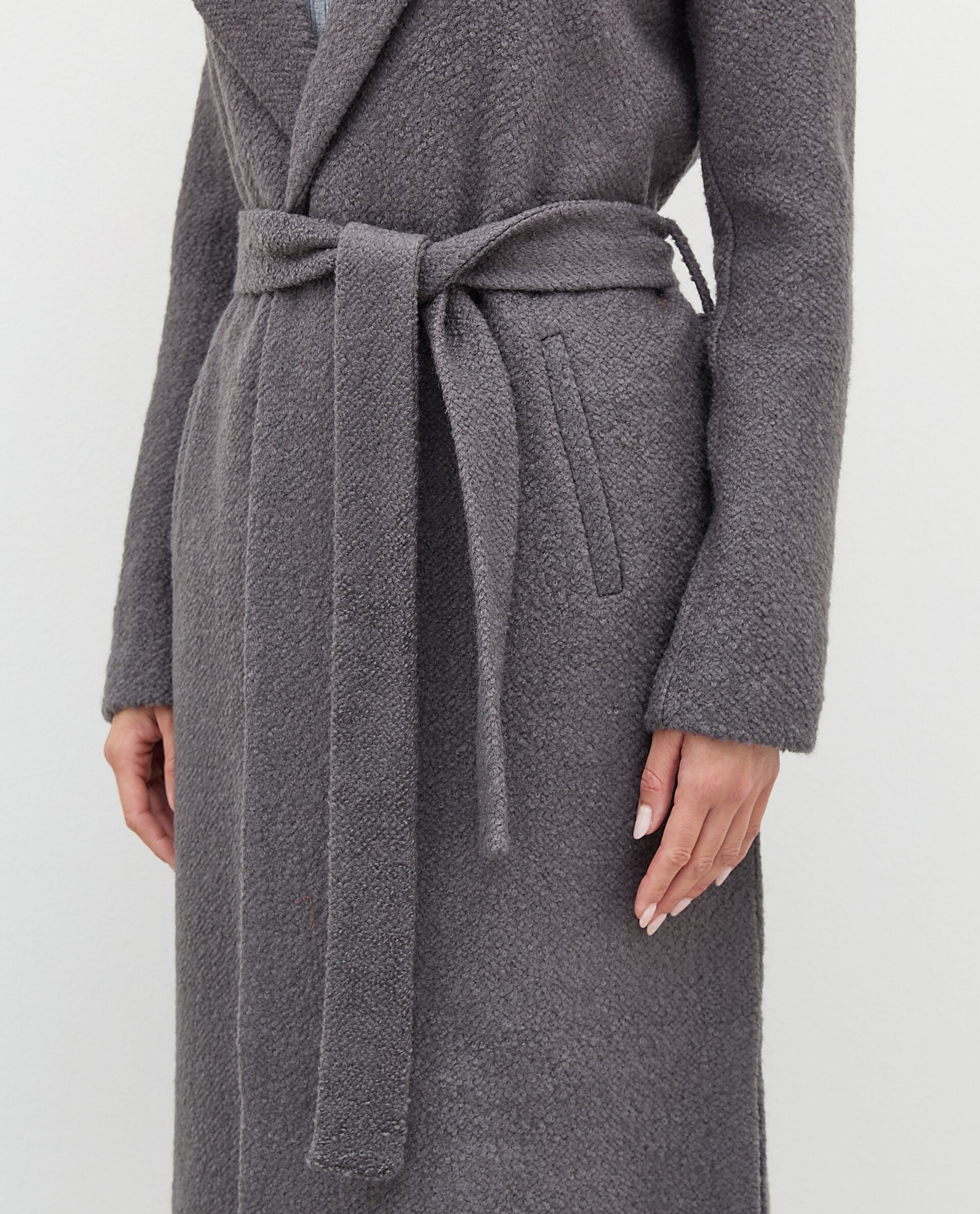 Cappotto aperto in misto lana donna