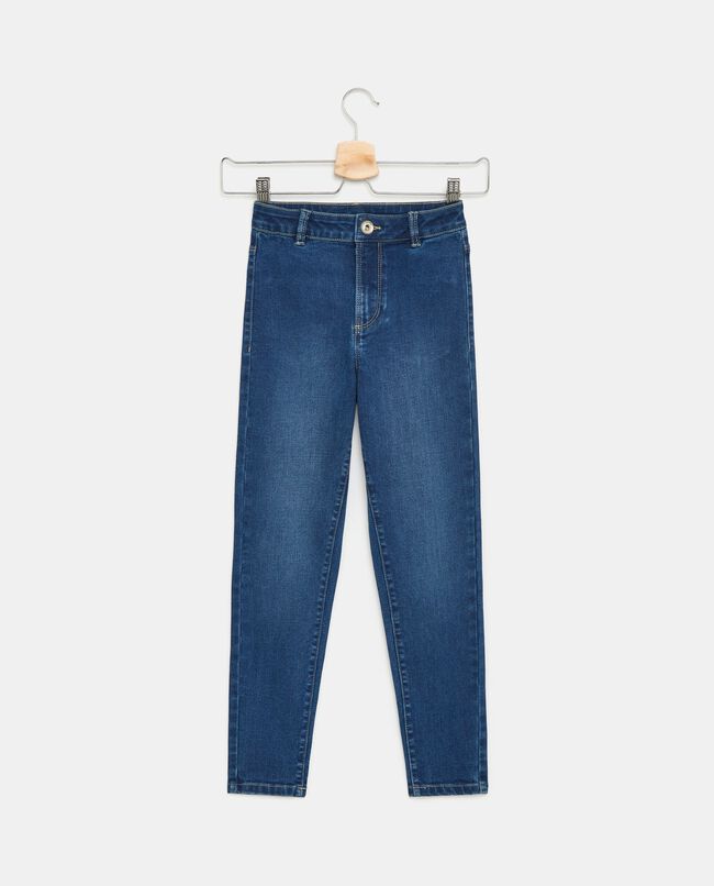 Jeans super skinny elasticizzati in misto cotone ragazza carousel 0