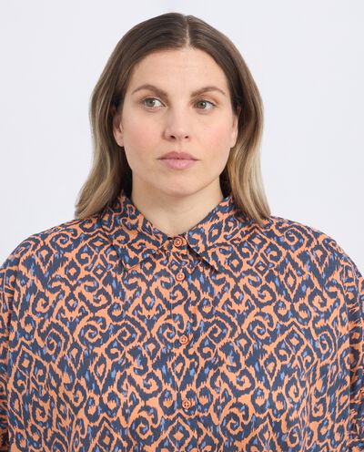 Camicia in puro cotone con stampa multicolor donna curvy detail 2