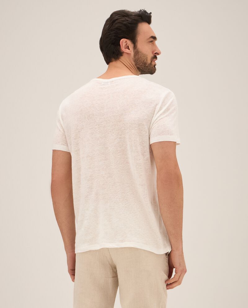 T-shirt in puro lino Rumford uomo single tile 1 cotone