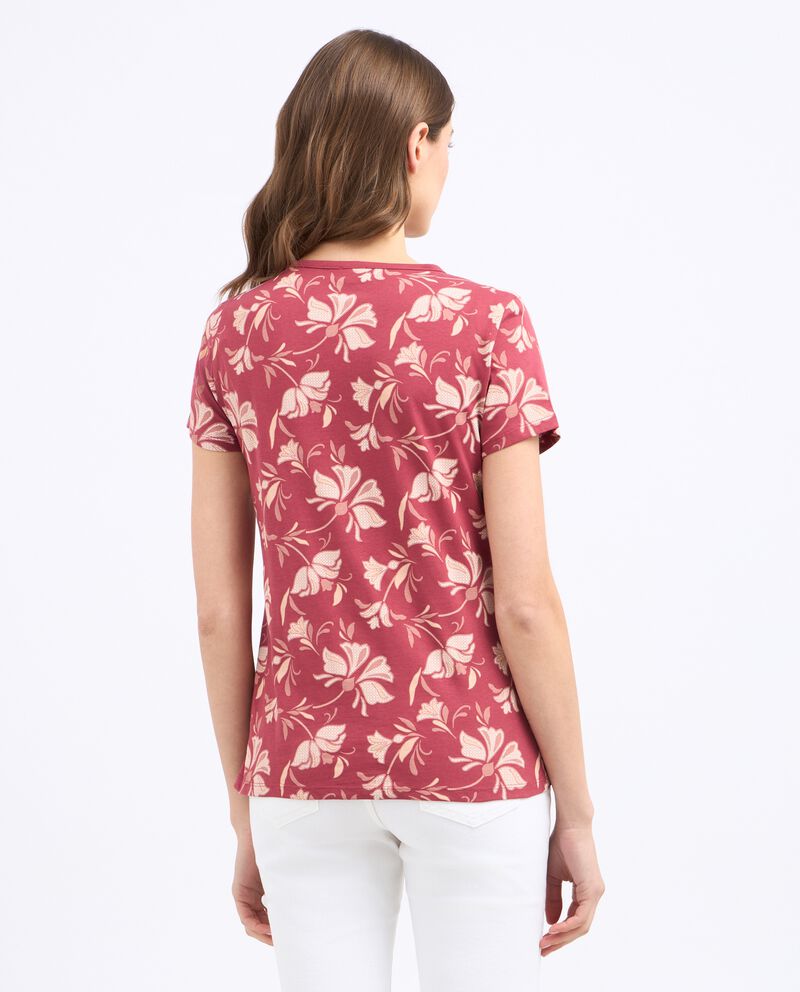 T-shirt in puro cotone con stampa donna single tile 1 