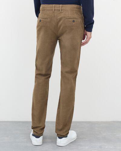Pantaloni chino in velluto stretch a costine uomo detail 1