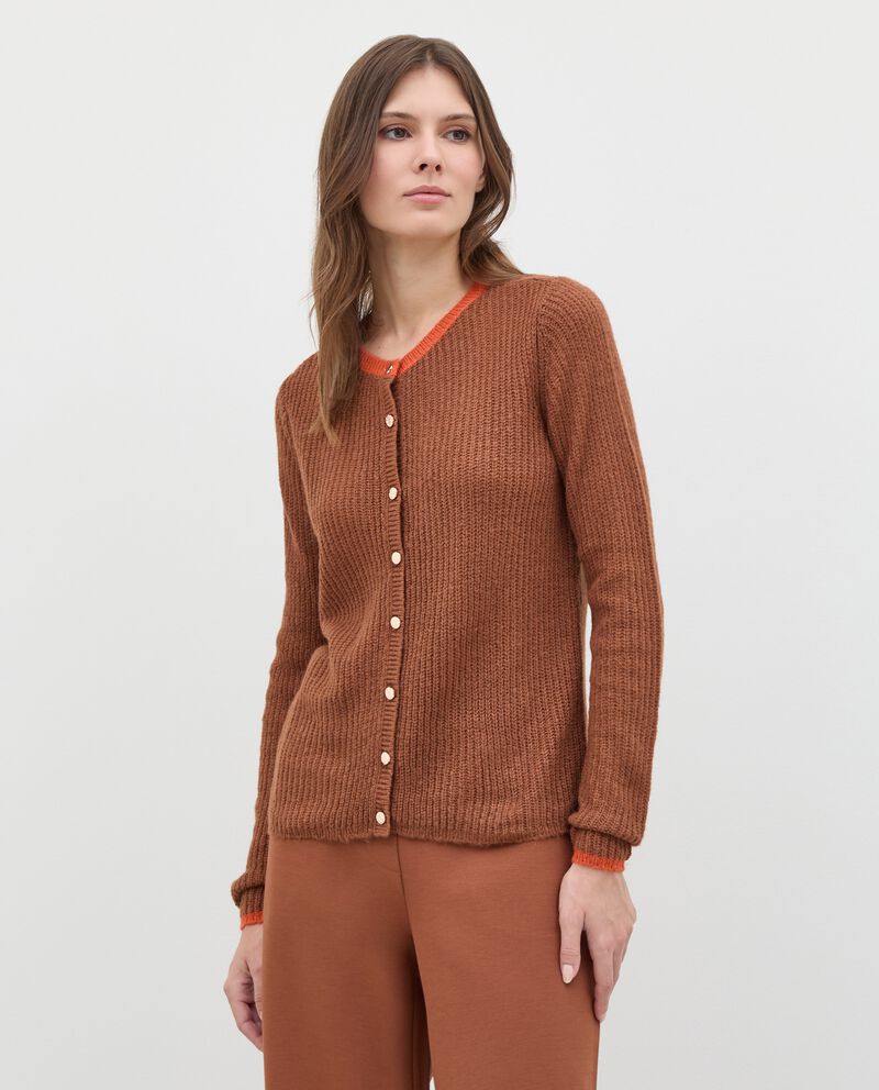 Cardigan tricot a coste donna single tile 1 