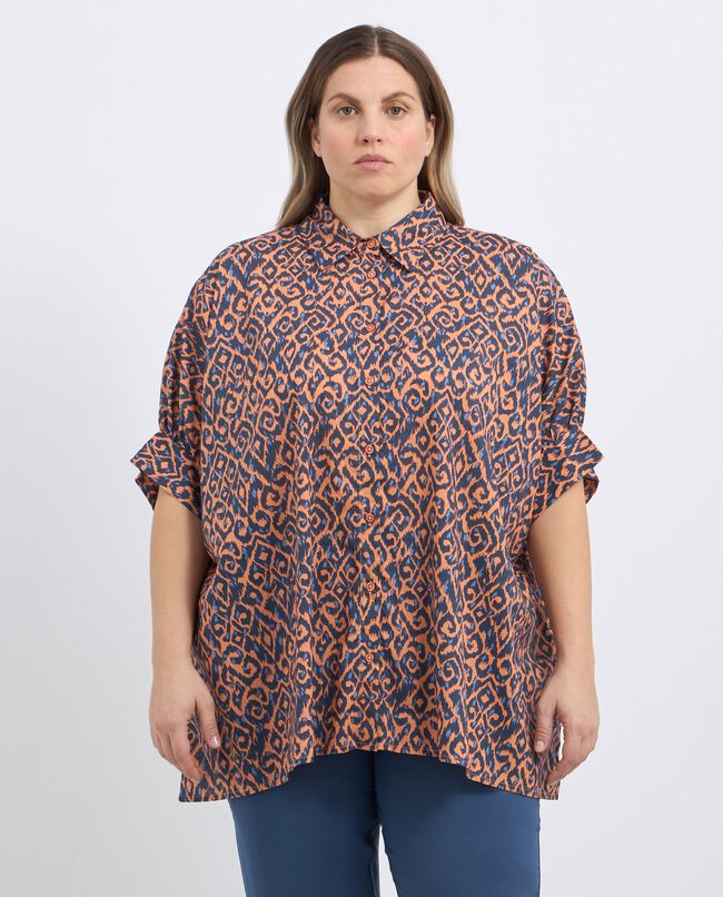 Camicia in puro cotone con stampa multicolor donna curvy carousel 0