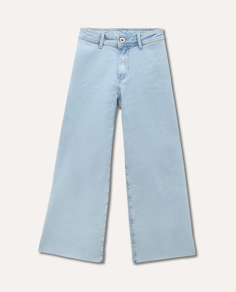 Jeans in cotone stretch wide leg ragazza cover