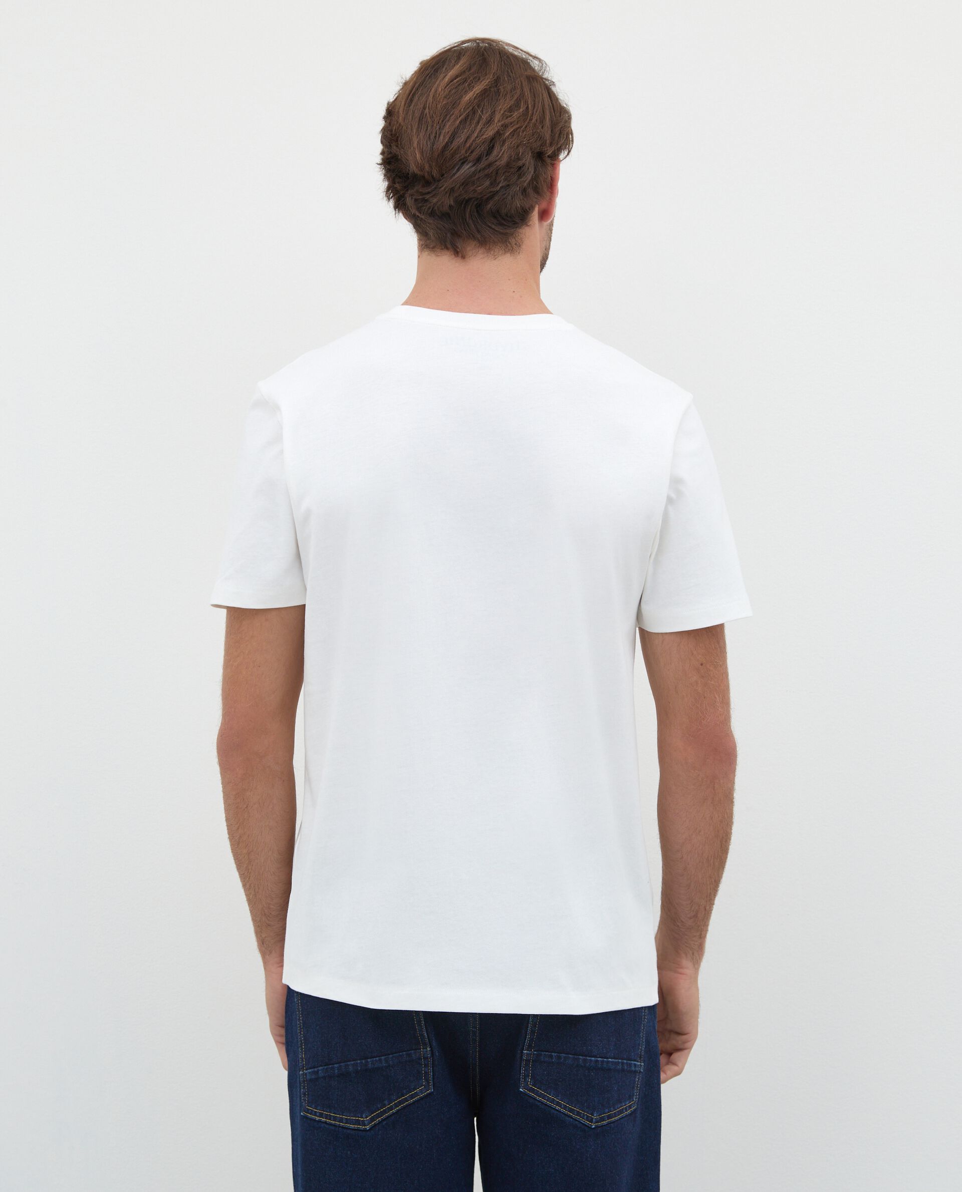 T-shirt in puro cotone con stampa uomo