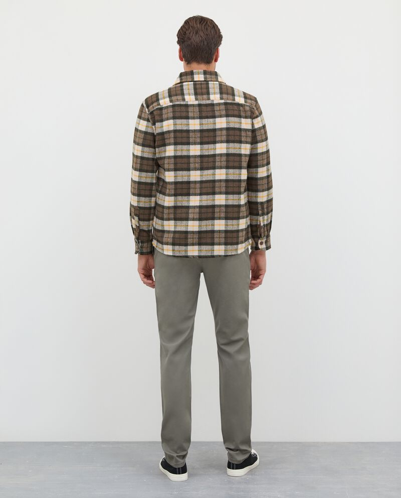 Camicia in flanella di misto lana a quadri uomo single tile 1 