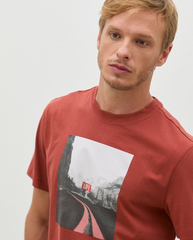 T-shirt in puro cotone con stampa fotografica uomo single tile 2 