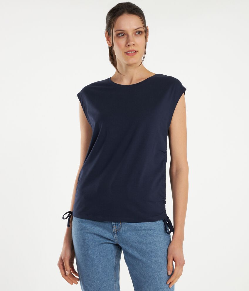 Top Holistic con coulisse laterali donna double 1 cotone
