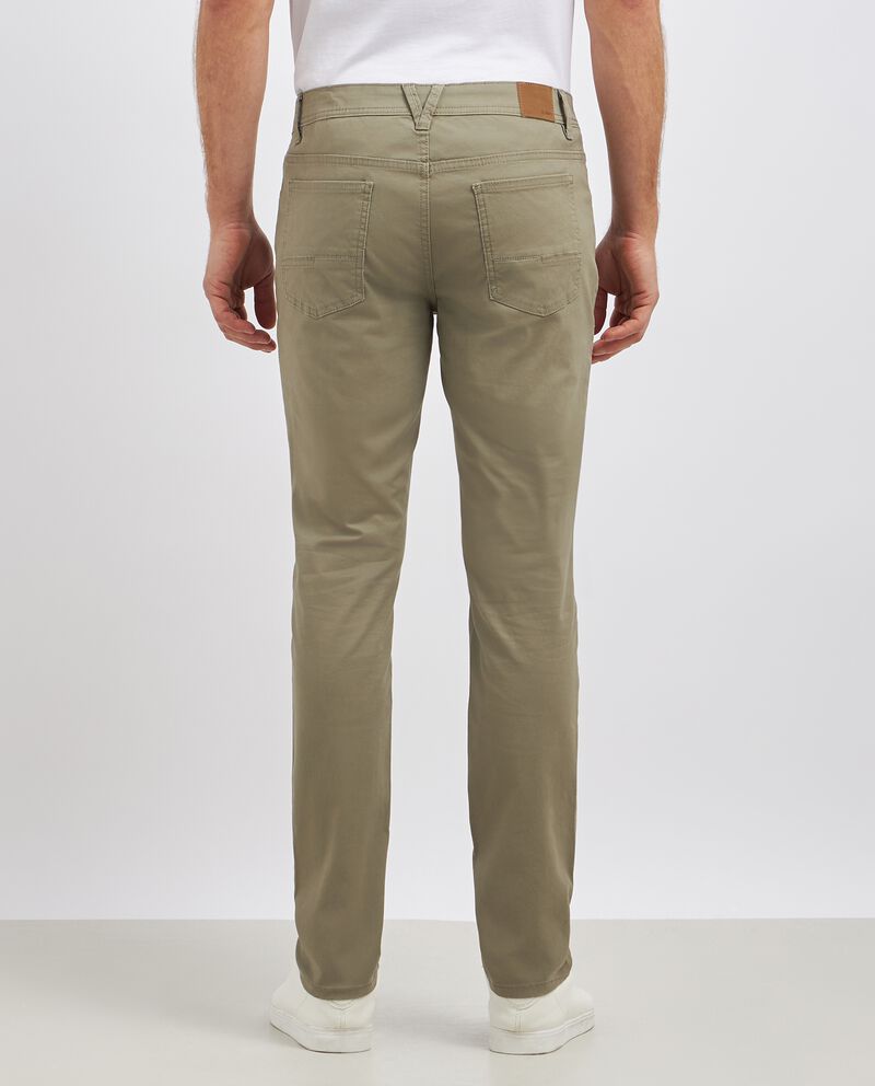 Pantaloni in puro cotone modello 5 tasche uomo single tile 1 cotone