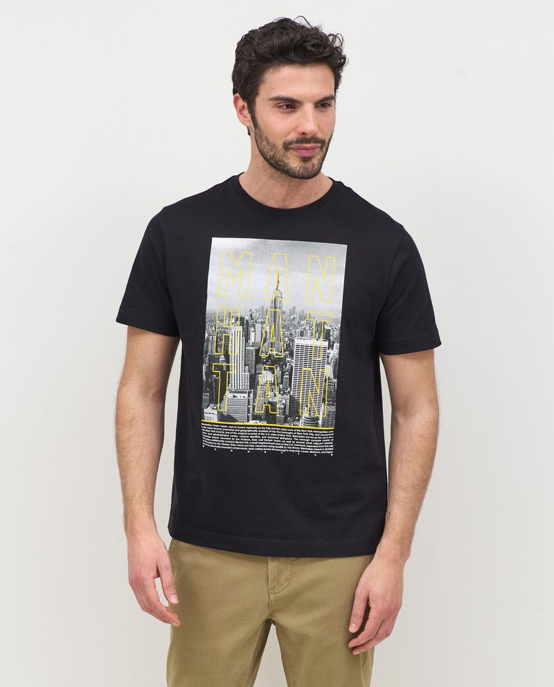T-shirt con stampa fotografica in puro cotone uomo single tile 0 