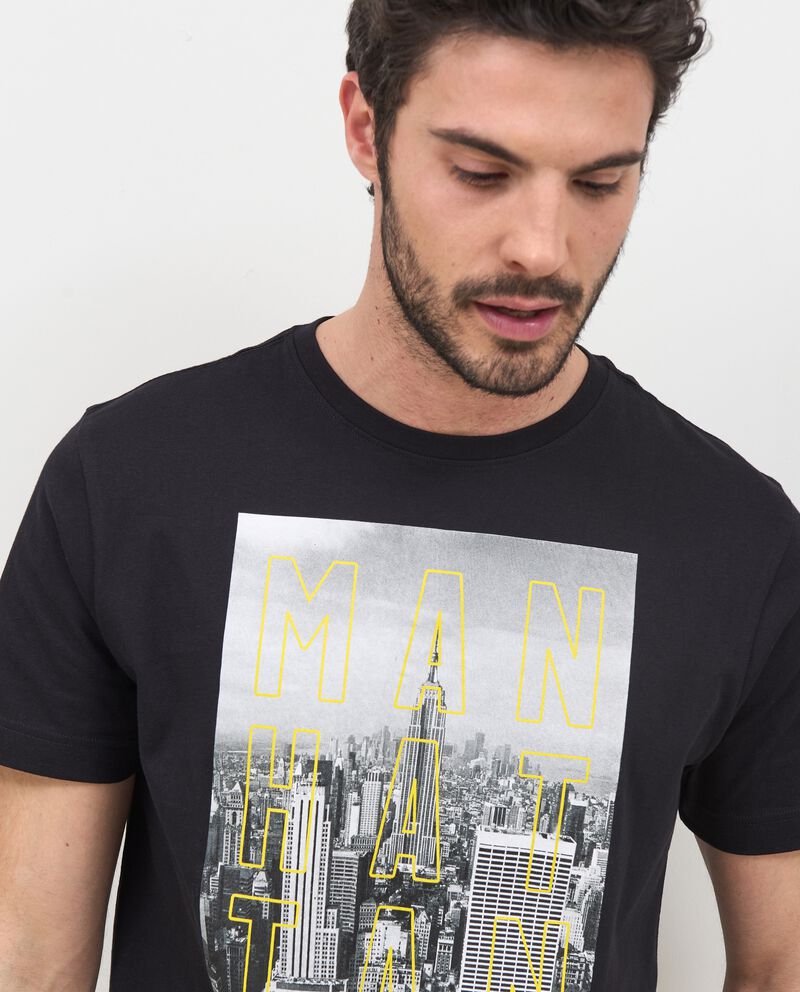 T-shirt con stampa fotografica in puro cotone uomo single tile 2 