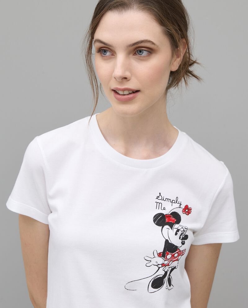 T-shirt con stampa Minnie in puro cotone donna single tile 2 