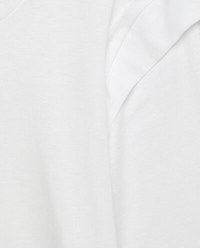 T-shirt in puro cotone a manica lunga con alette donna detail 1