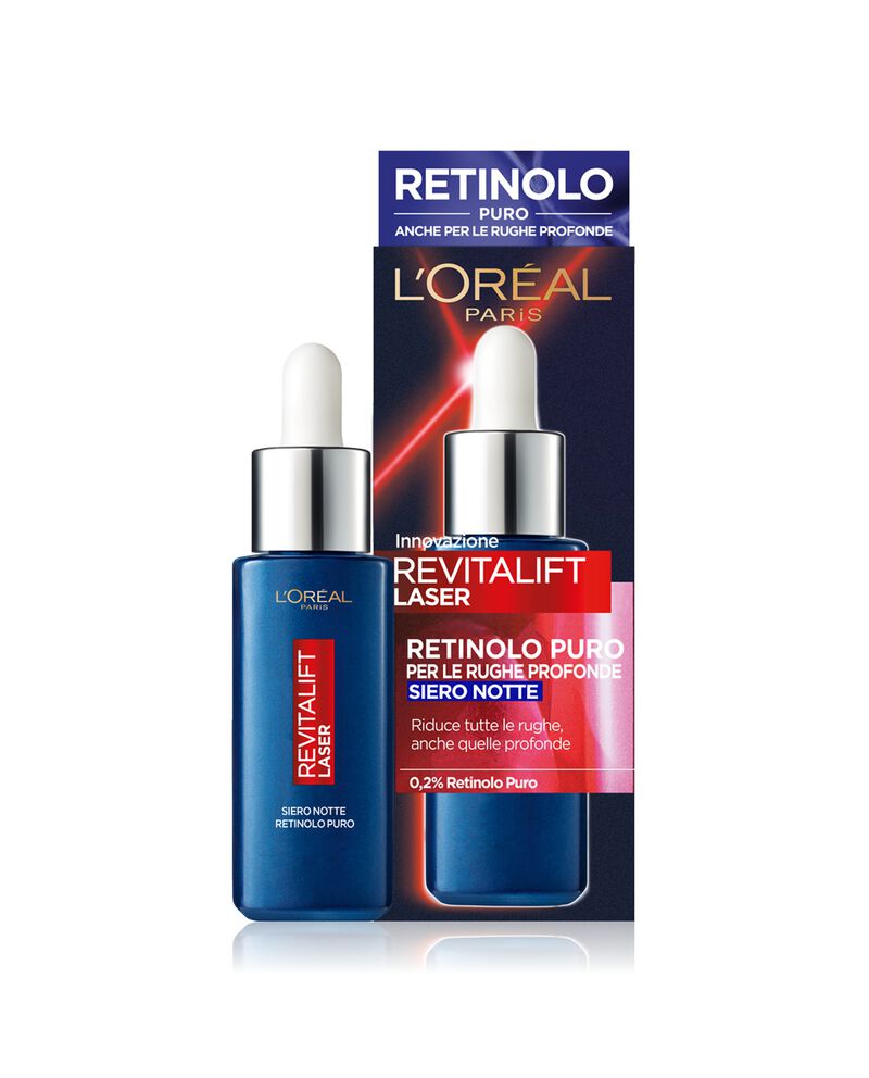 L'Oréal Paris Siero Notte Revitalift Laser X3, Azione Antirughe Anti-Età con Retinolo Puro, 30 ml. cover