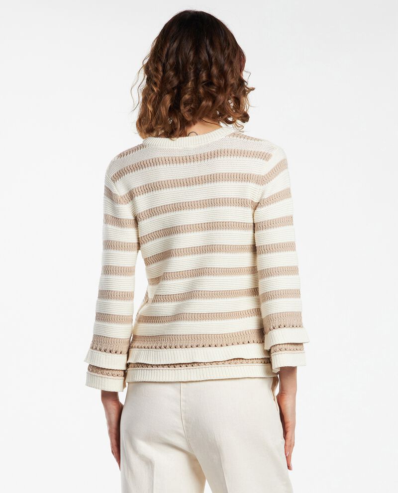 Pullover in tricot traforato donna single tile 1 