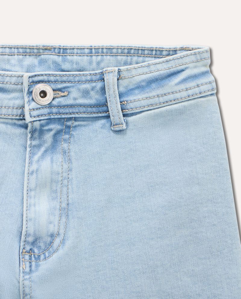 Jeans in cotone stretch wide leg ragazza single tile 1 