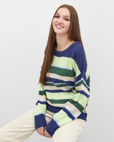 Maglione tricot a righe donna detail 1