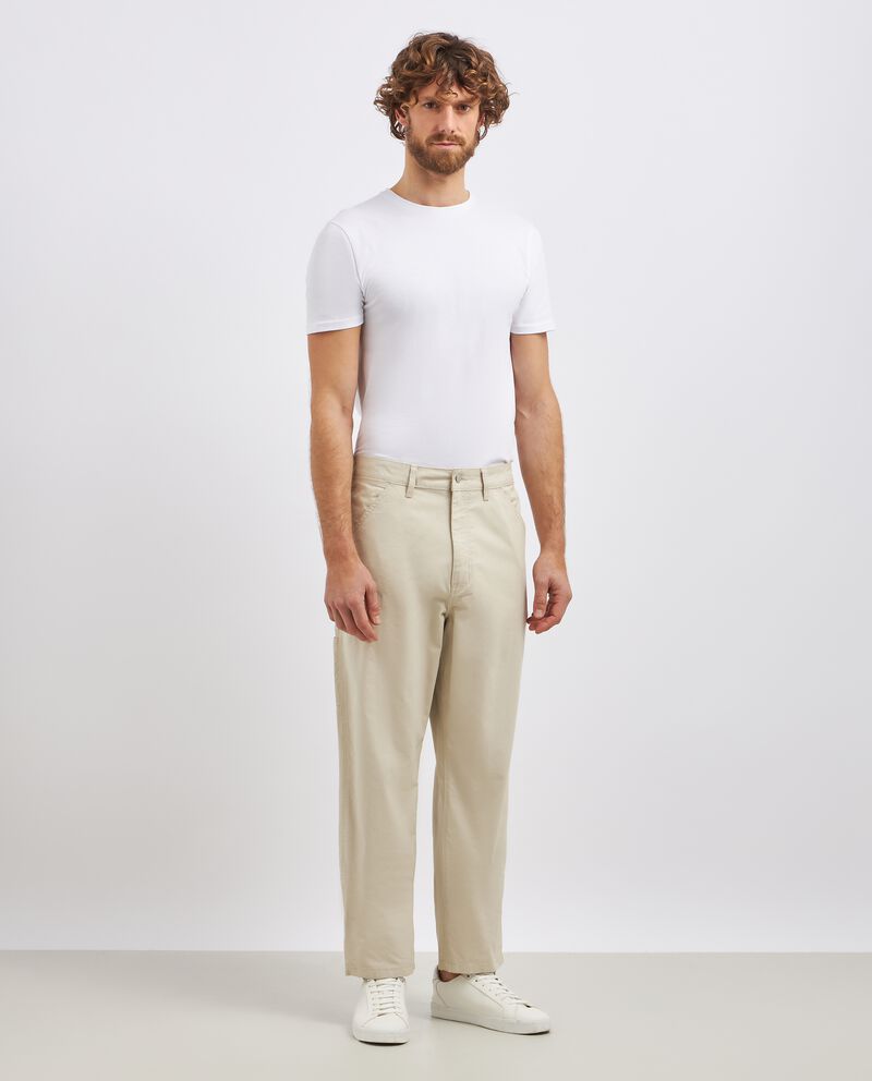 Pantaloni cargo in puro cotone uomo cover