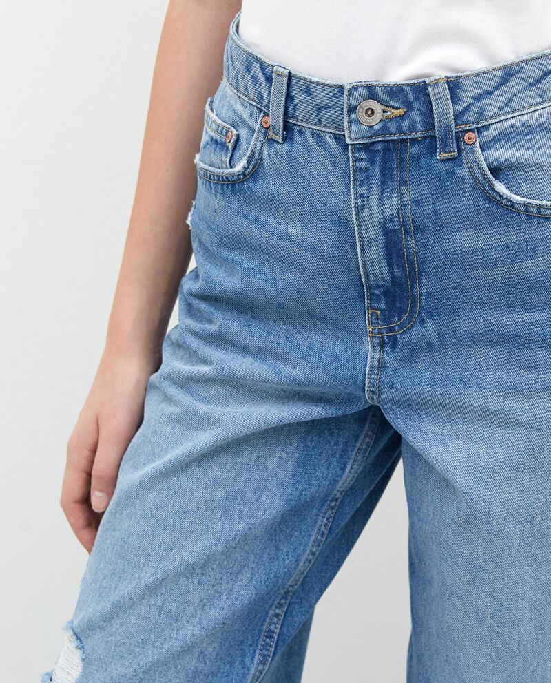 Jeans wide leg strappati donna single tile 2 