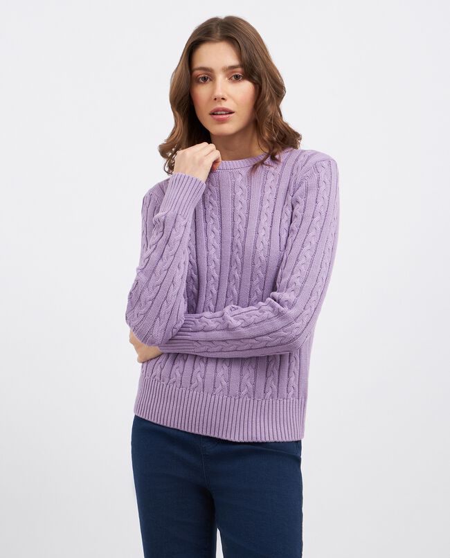 Pullover tricot in puro cotone donna carousel 0