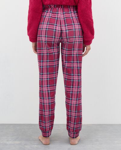 Pantaloni pigiama a quadri in puro cotone donna detail 1