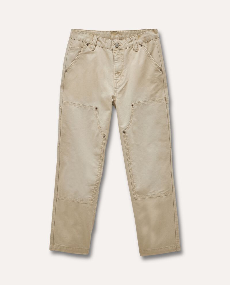 Pantaloni in puro cotone ragazzodouble bordered 0 cotone