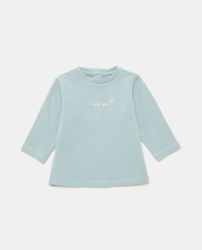 T-shirt con stampa in cotone elasticizzato neonata carousel 0