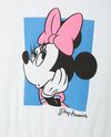 T-shirt girocollo con stampa Minnie in cotone elasticizzato bambina