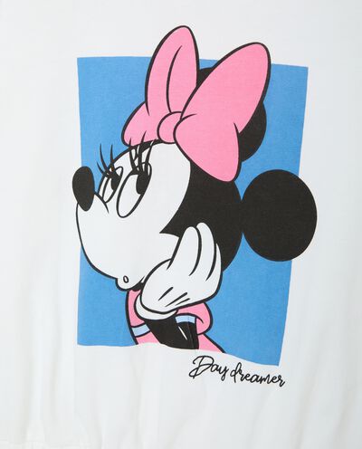 T-shirt girocollo con stampa Minnie in cotone elasticizzato bambina detail 1
