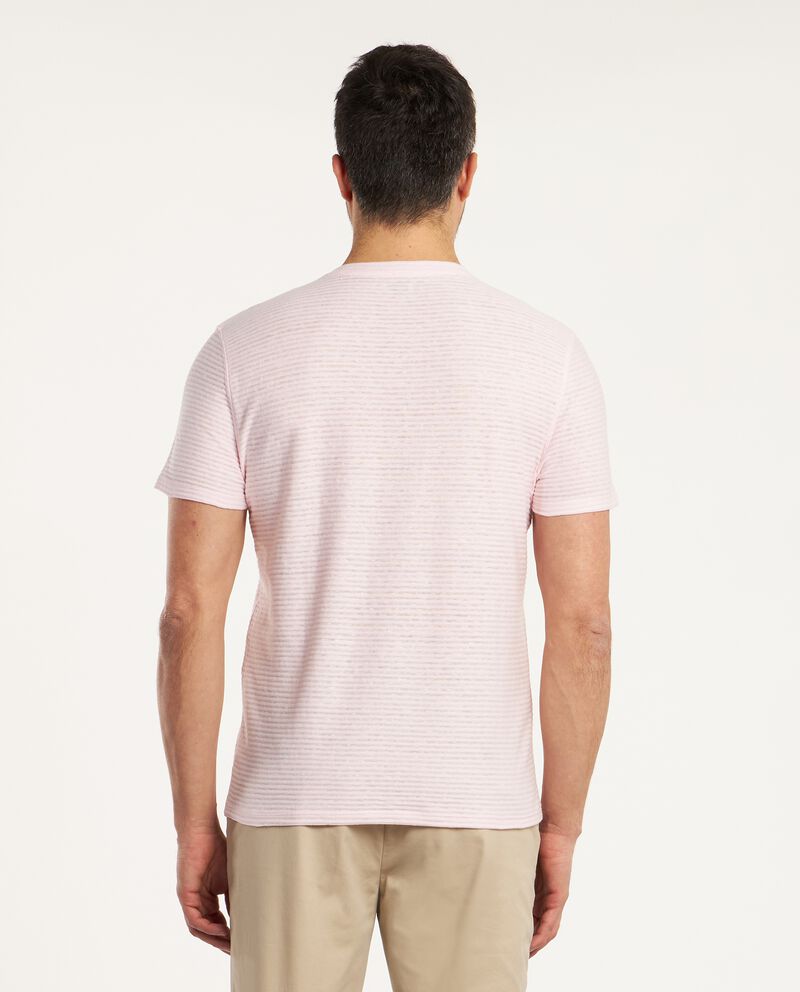 T-shirt Rumford a righe in misto lino uomo single tile 1 