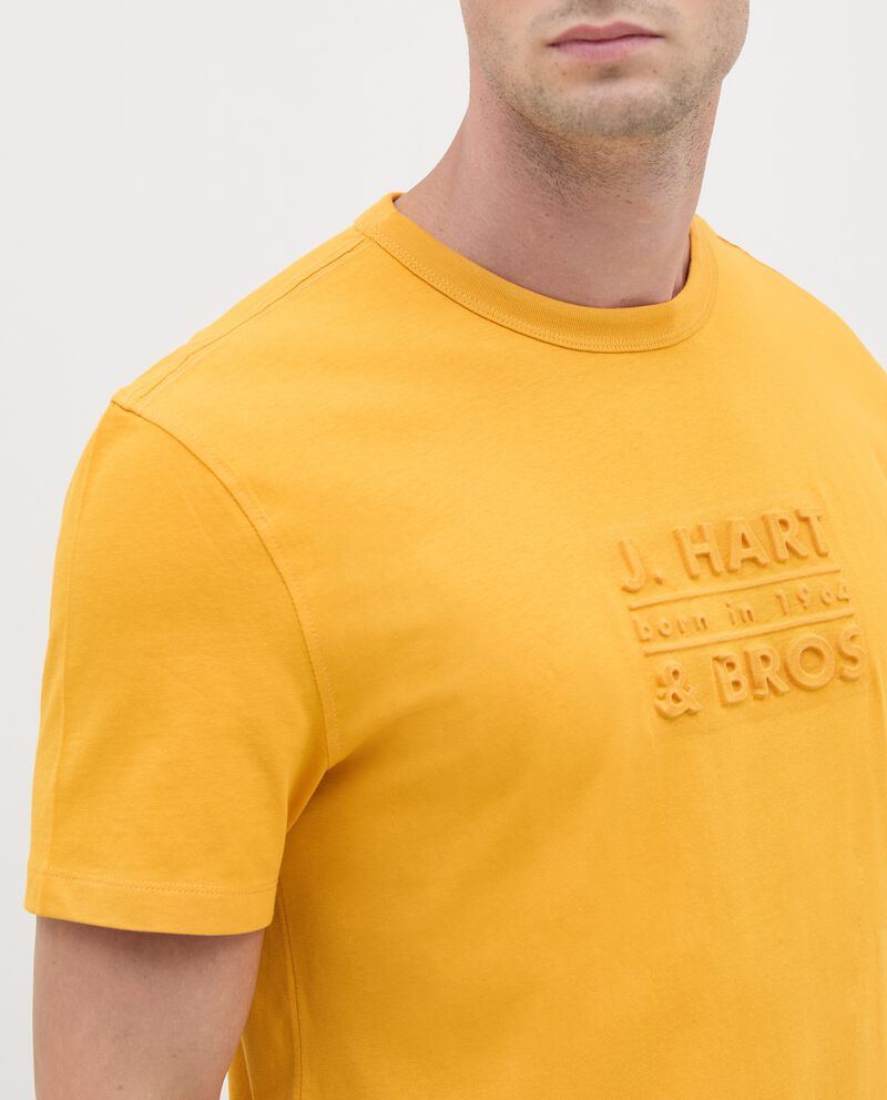 T-shirt con stampa in rilievo in puro cotone uomo single tile 2 
