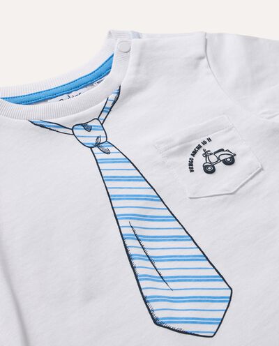 T-shirt in puro cotone con taschino neonato detail 1