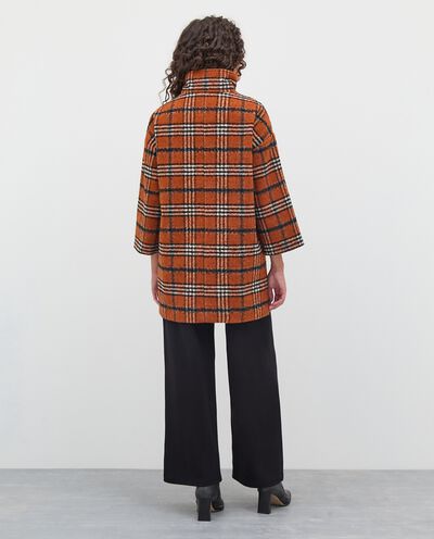 Cappotto in tricot a quadri donna detail 1