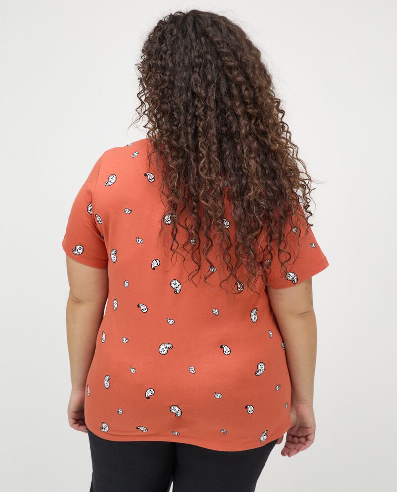 T-shirt curvy stampa paisley in puro cotone donna single tile 1 