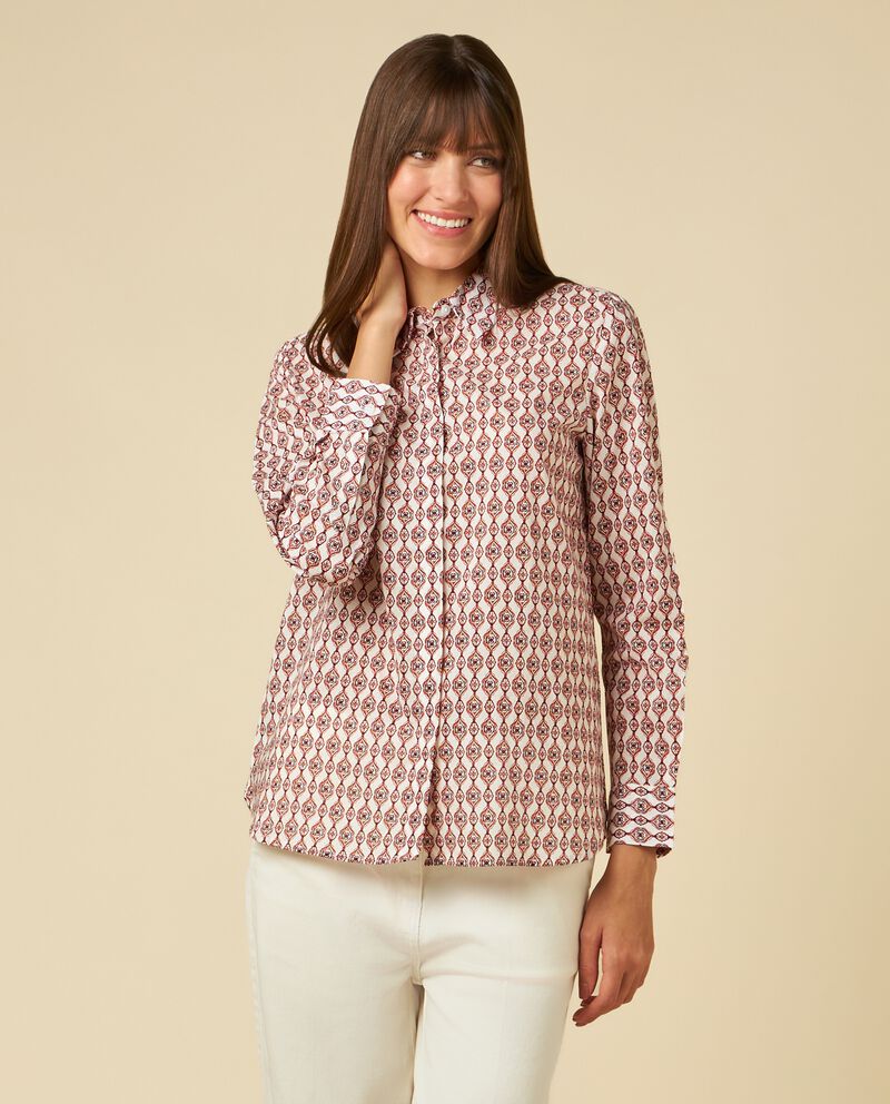 Camicia in puro cotone con stampa donnadouble bordered 0 cotone
