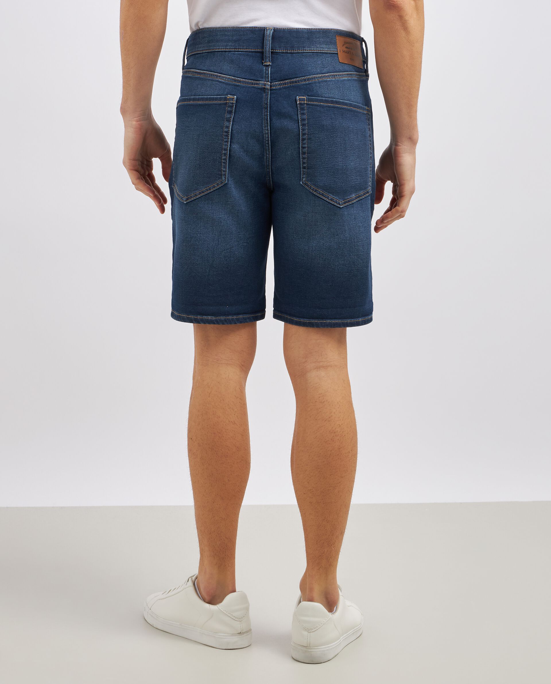 Shorts in denim di misto cotone stretch uomo