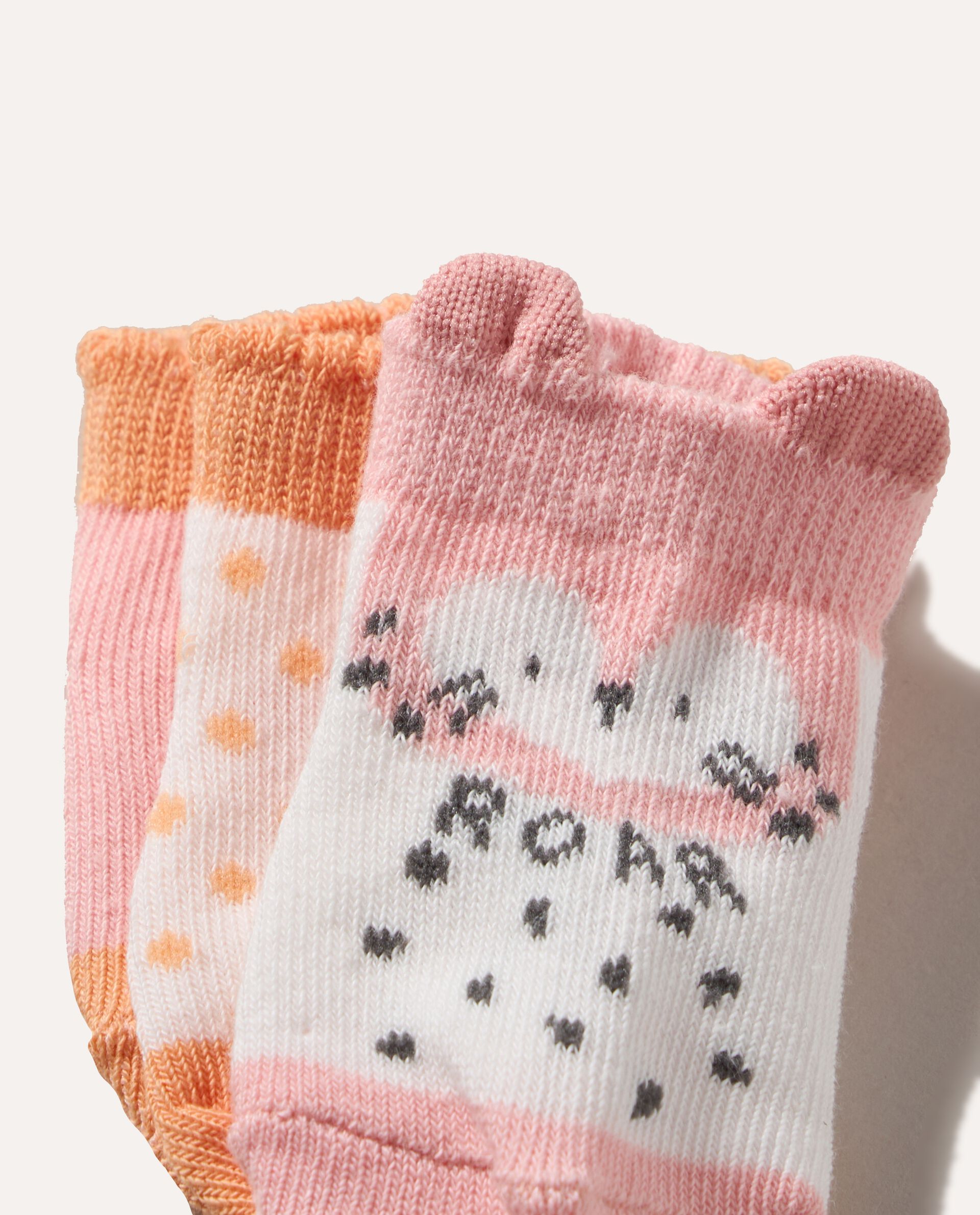 Pack 3 calze corte in cotone neonata