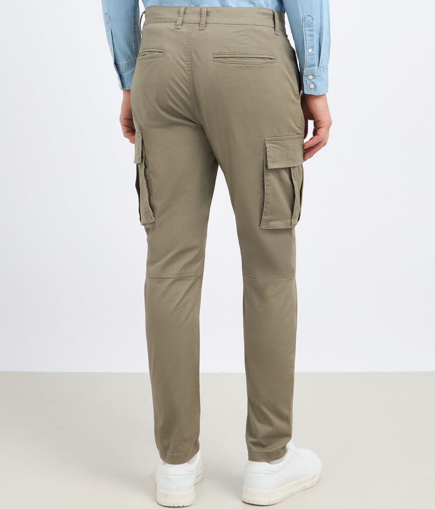 Pantaloni cargo in puro cotone uomo double 1 cotone