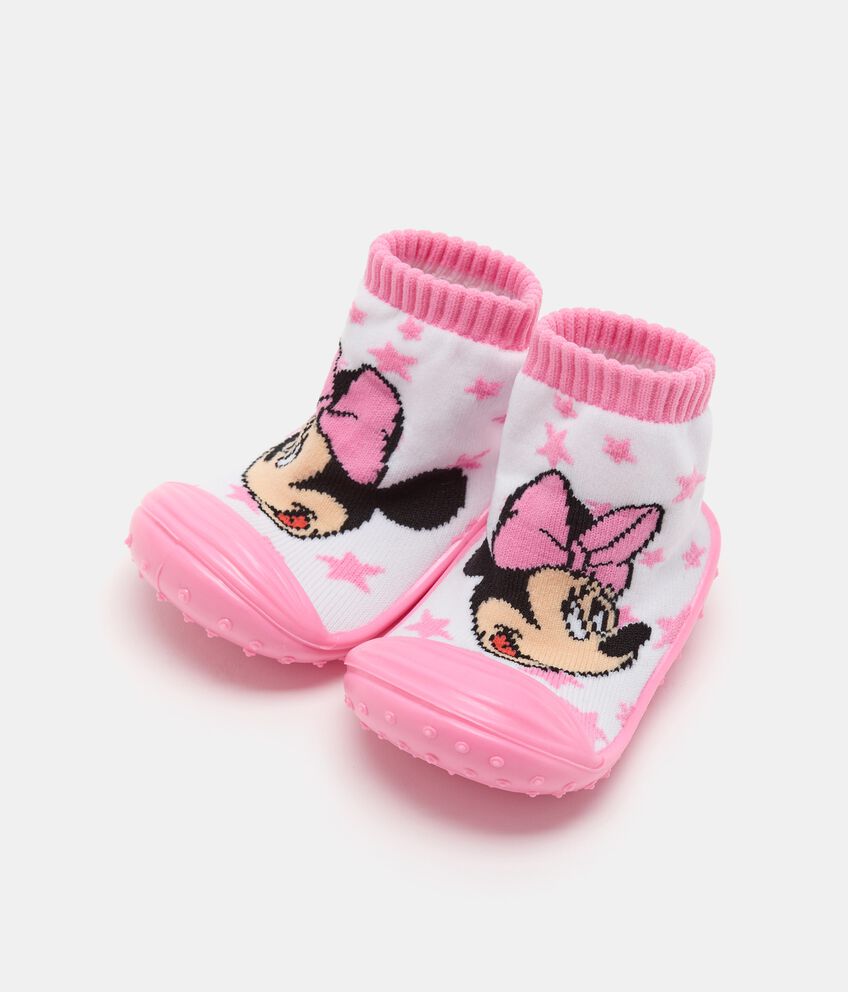 Scarpe a calzino antiscivolo con stampa Minnie neonata double 1 