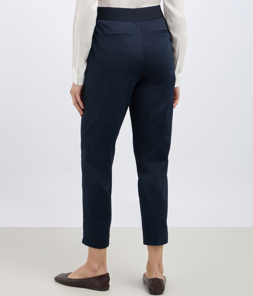Pantaloni in misto cotone stretch donna double 2 cotone