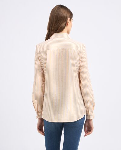 Camicia in cotone con filo lurex donna detail 1