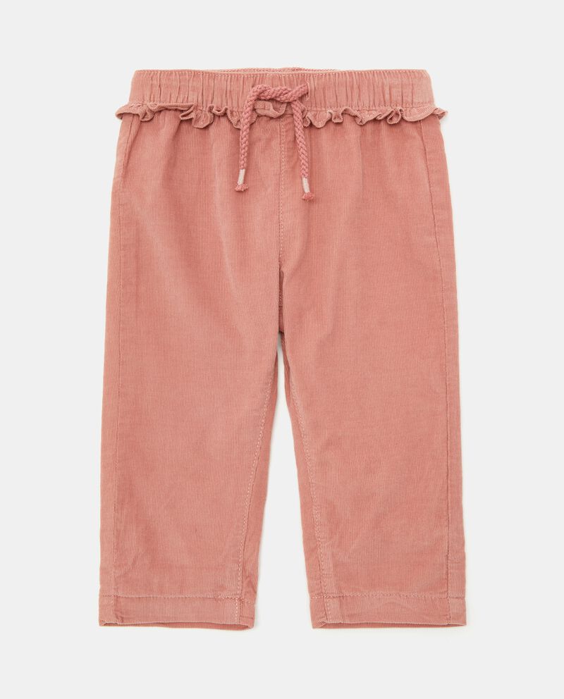 Pantaloni in velluto millerighe di puro cotone neonata cover