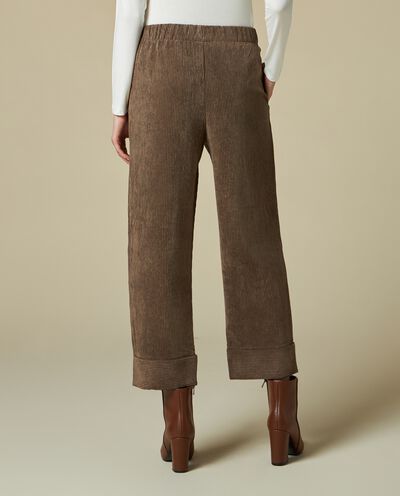 Pantaloni in costina di velluto con risvolto donna detail 1