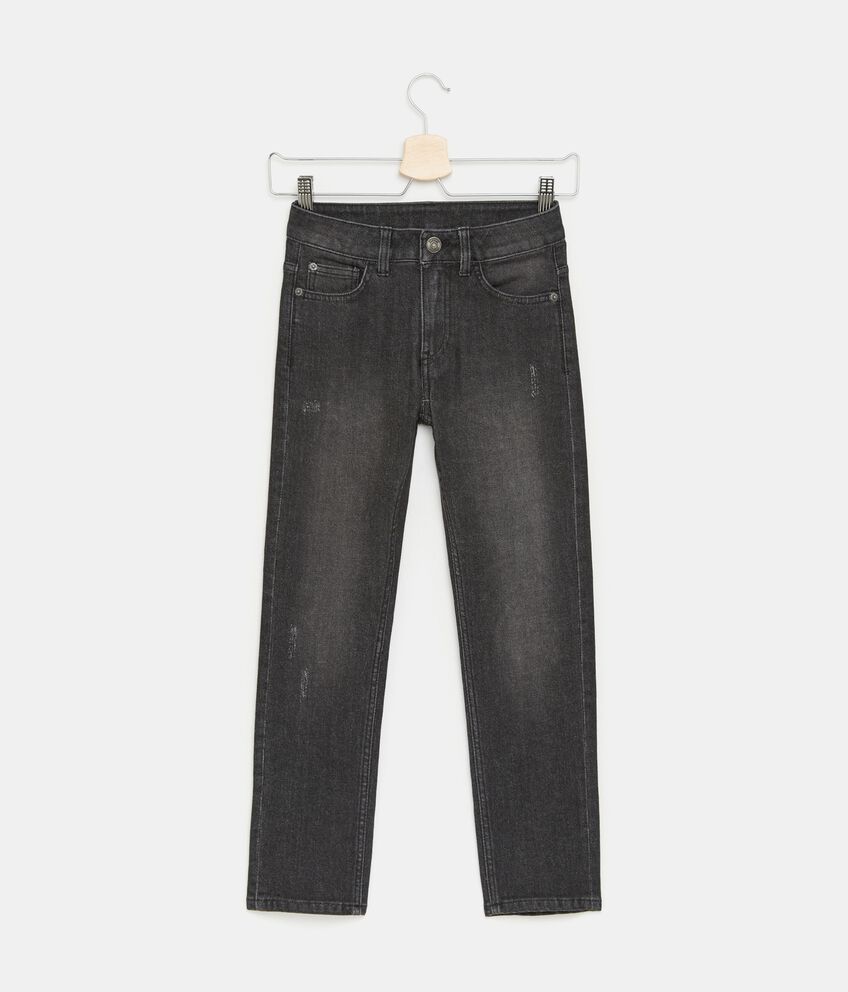 Jeans straight con lavaggio stone in misto cotone ragazzo double 1 